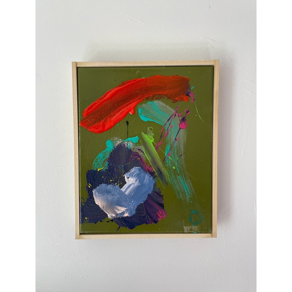 Bailey C Original Abstract Textured Painting 8.5 x 10.5 Minimalism Wall Art